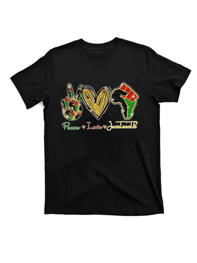 Peace Love Juneteenth T-Shirt