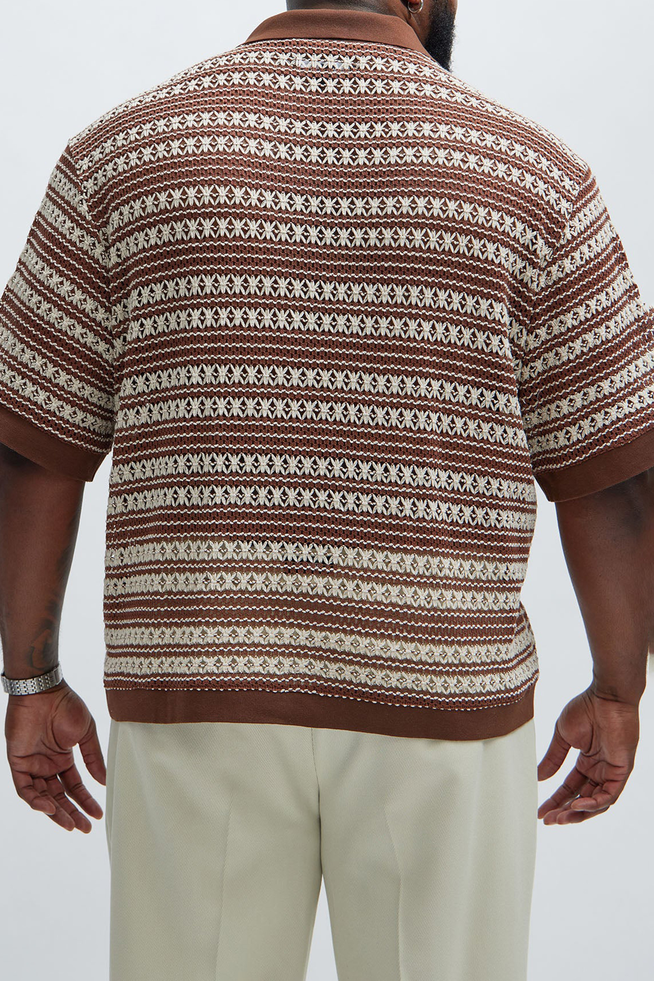 Mario Textured Shirt - Brown/combo