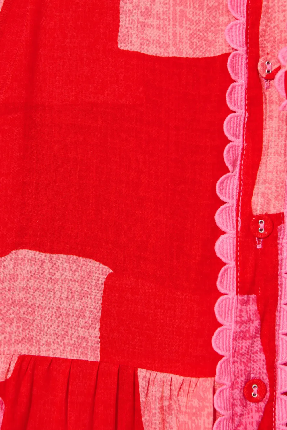 Multi Red Print Belted Mini Dress