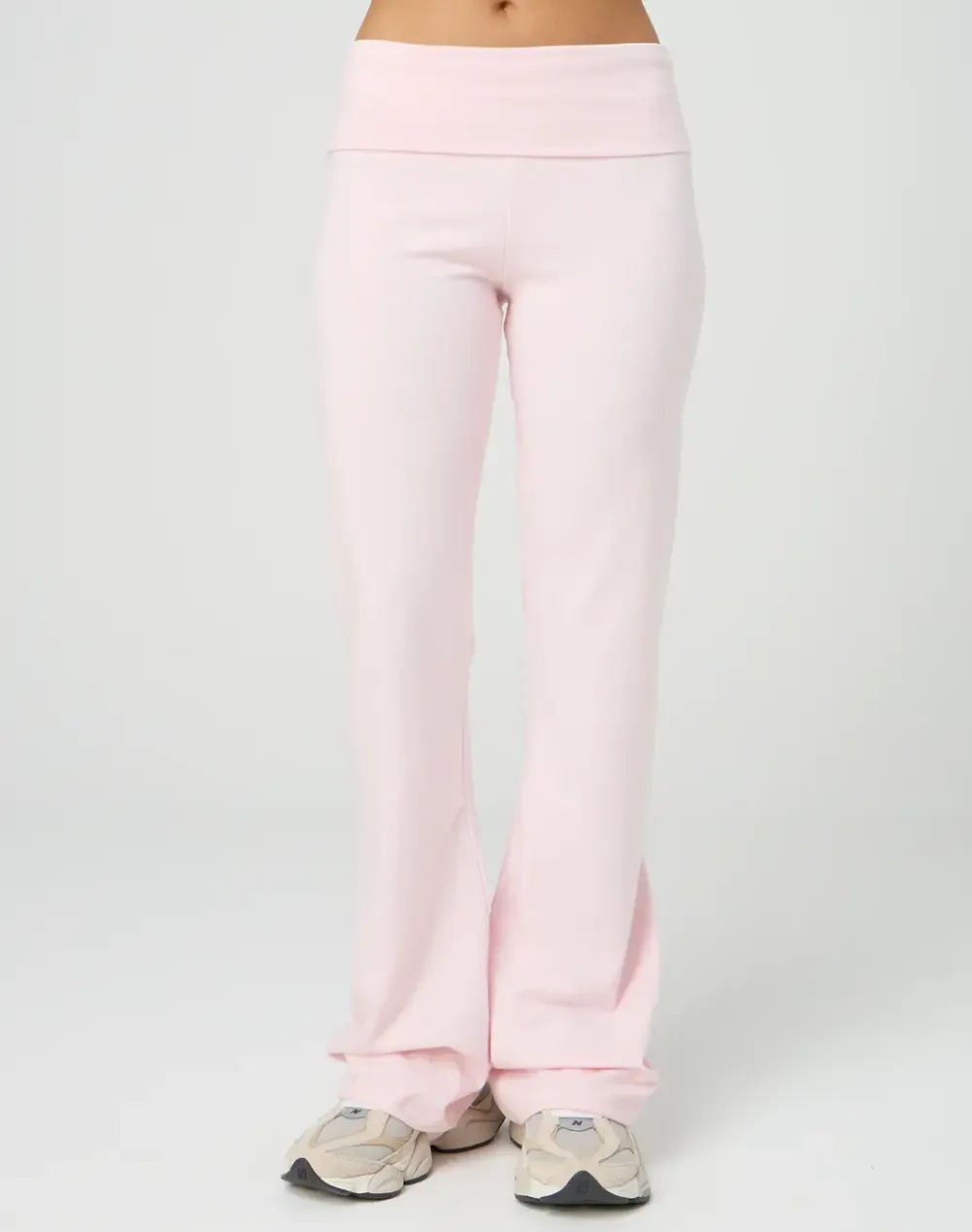 Cotton Foldover Flare Pant