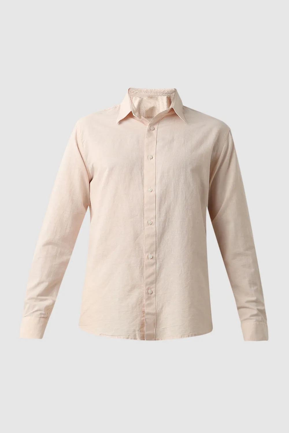 Brown Linen Full Sleeves Shirt