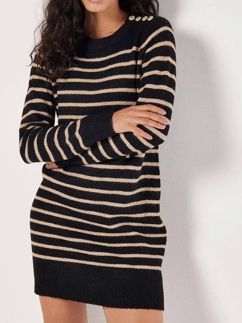 Striped Knitted Dress