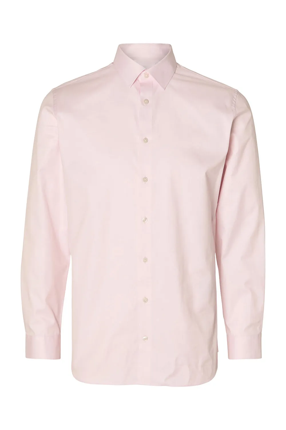 Pink Cotton Slim Full Sleeves Shirt