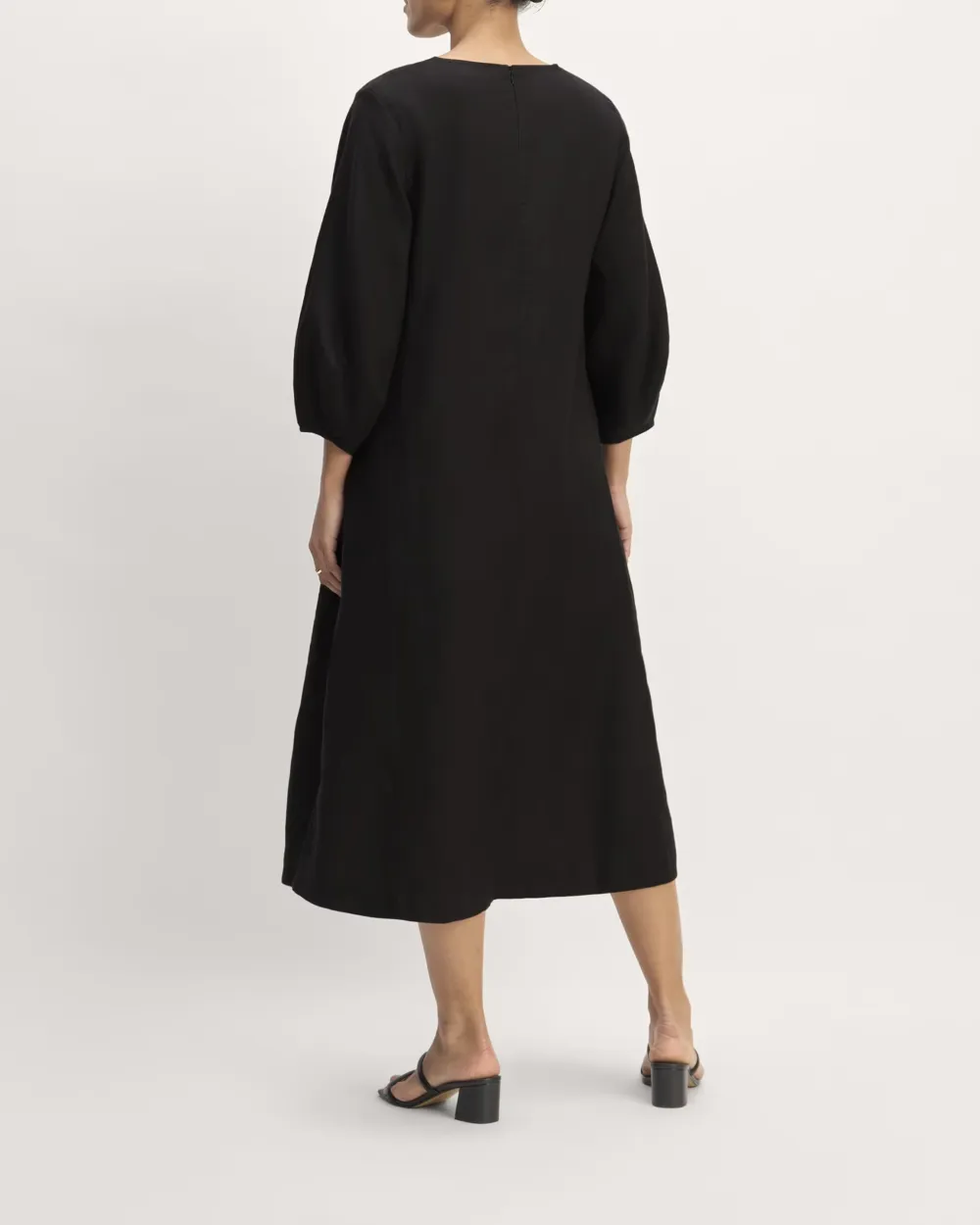 The Linen A-Line Midi Dress