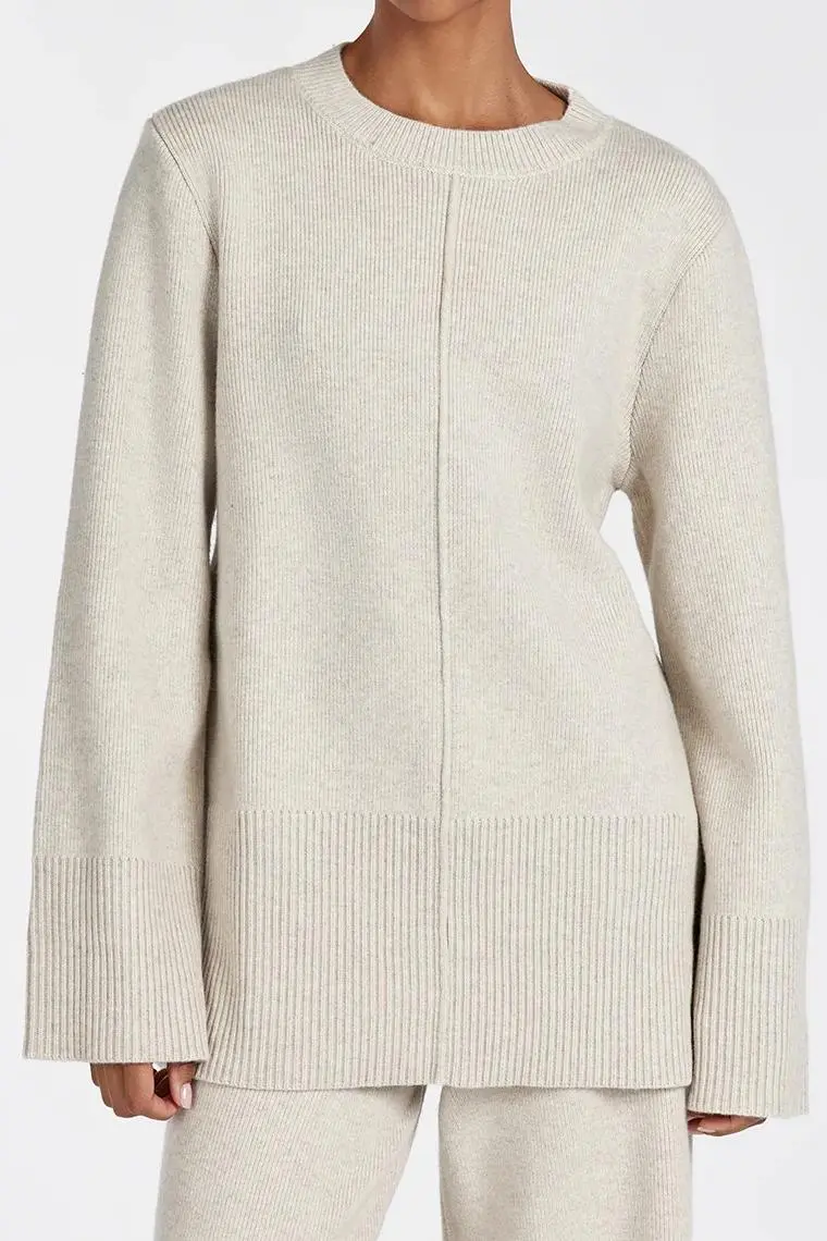 CLEMENCE OAT MARLE KNIT JUMPER