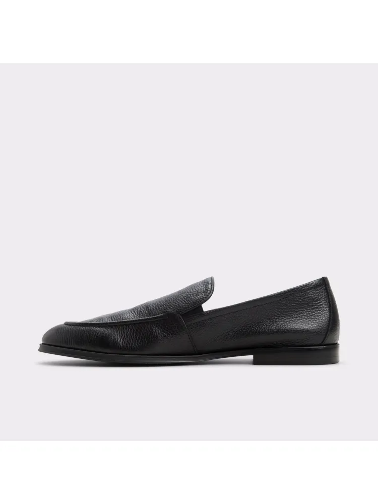 Black Soft Comfortable Pebble-Grain Leather Shoes