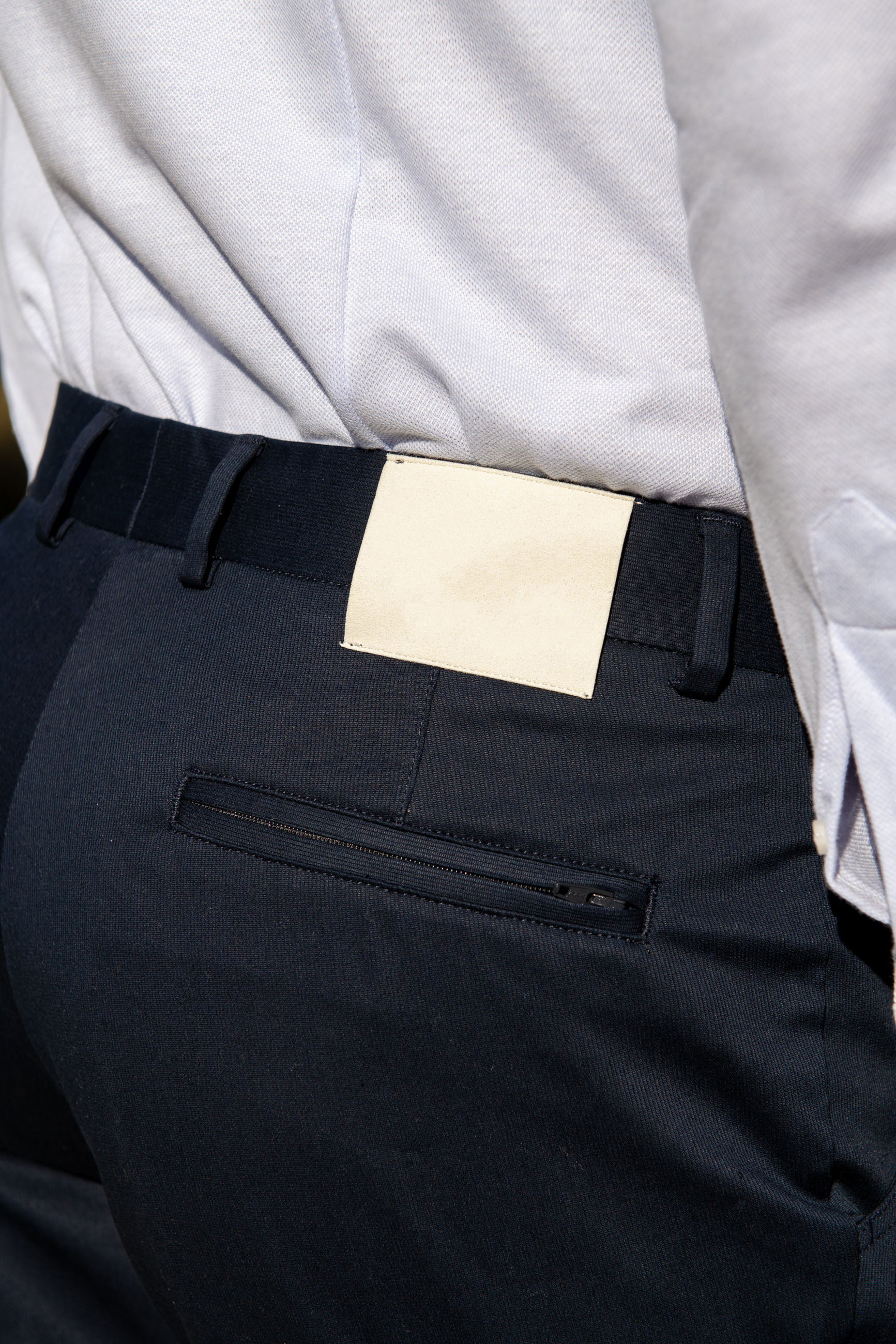 Navy Cotton Sirmione Trousers