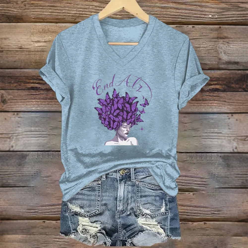 Women'S End Alz V-Neck Short-Sleeved T-Shirt