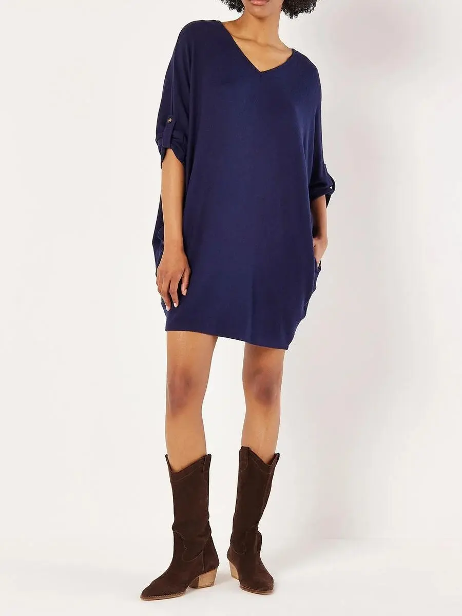 Soft-Touch Cocoon Mini Dress