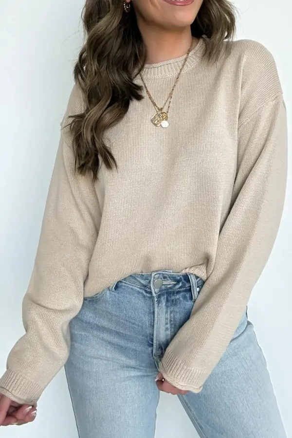 Lace Up Back Sweater