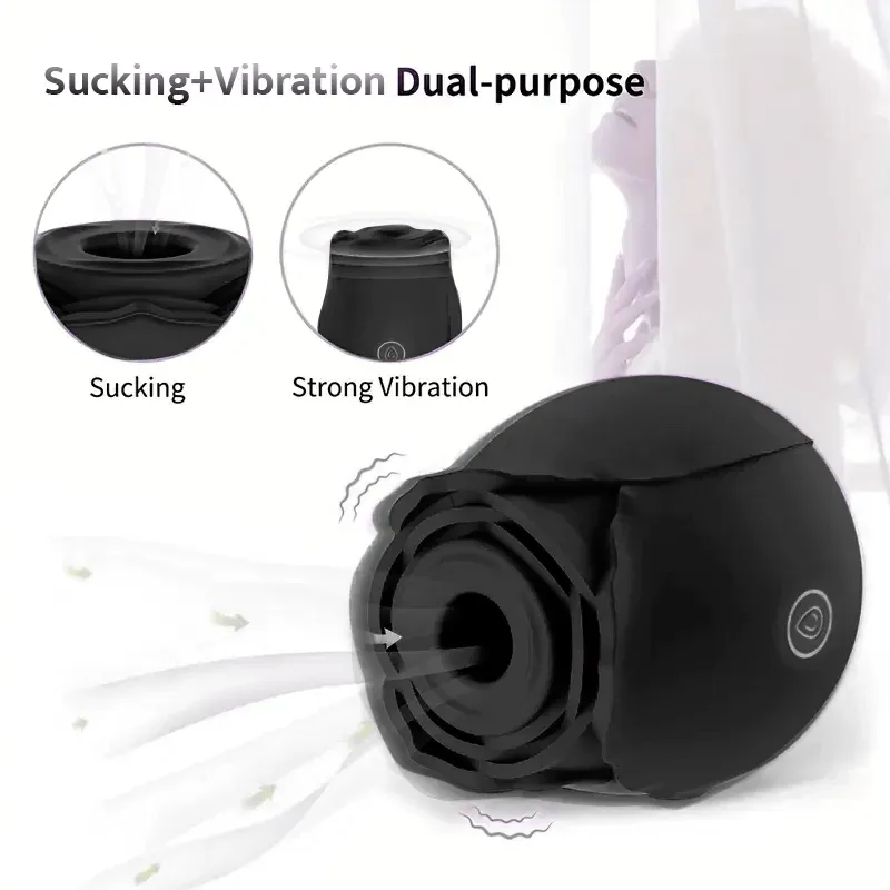 Black Rose Toy Vibrator Classic Sucking Vibrator 10 Frequency