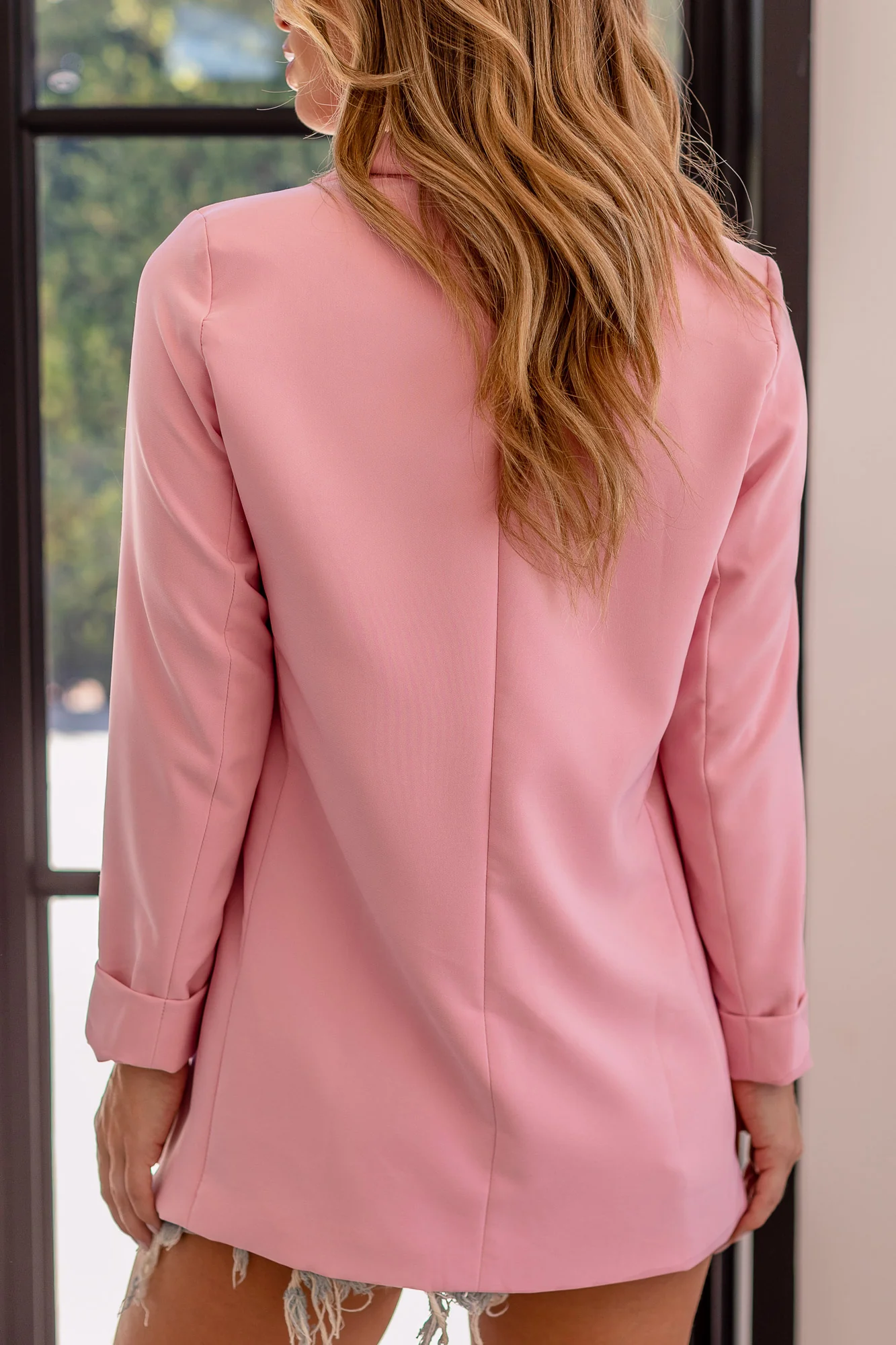 Pink Long Sleeve Blazer