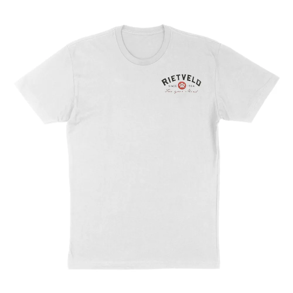Rietveld Nouwave Classic T-Shirt, Pure Cotton Pattern Printed Short-Sleeved Top