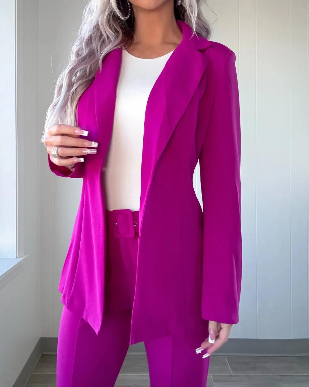 Winning Awards Blazer & Pants Set - Magenta