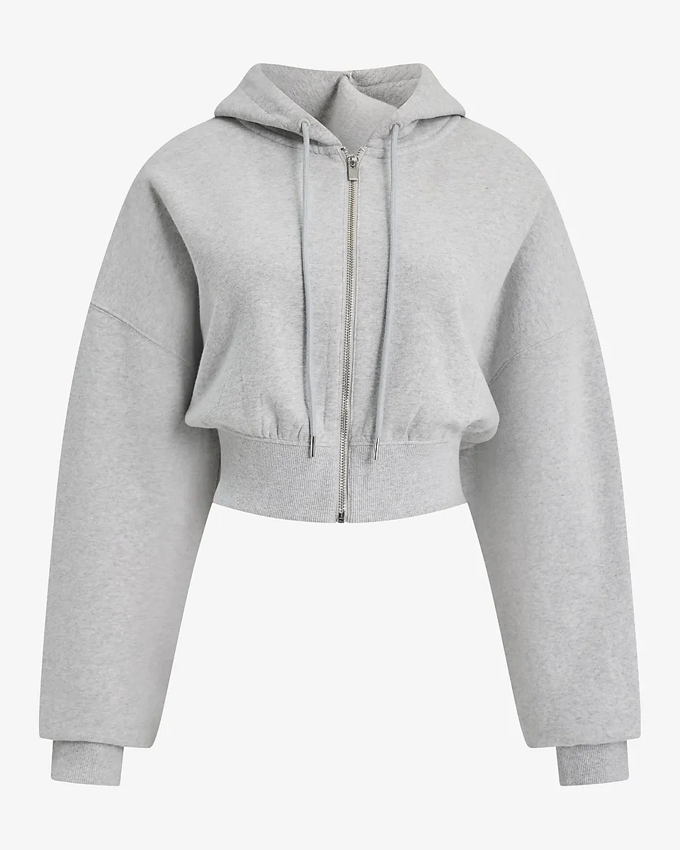 Zip Up Cropped Hoodie