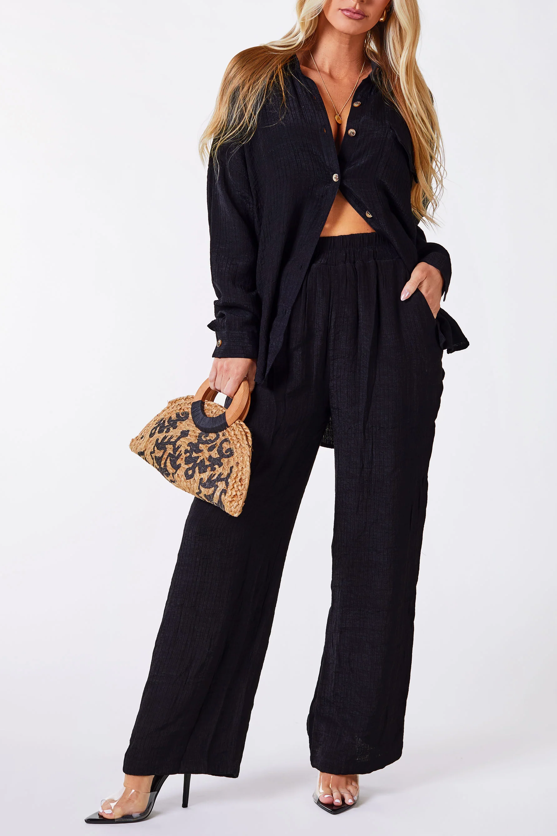 Black Loose Wide Leg Pants