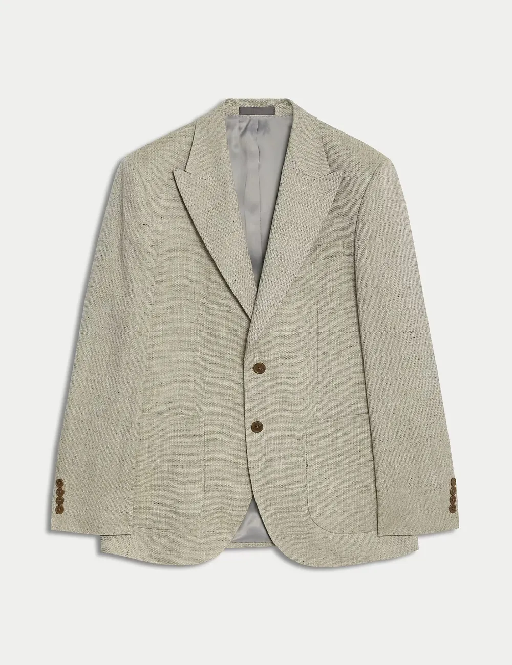 Linen Blend Textured Blazer