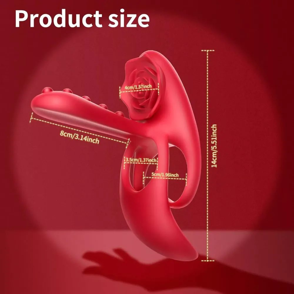 Rose Shape Sucking Licking Vibrator Clitoral G-spot Sex Toy for Women Waterproof