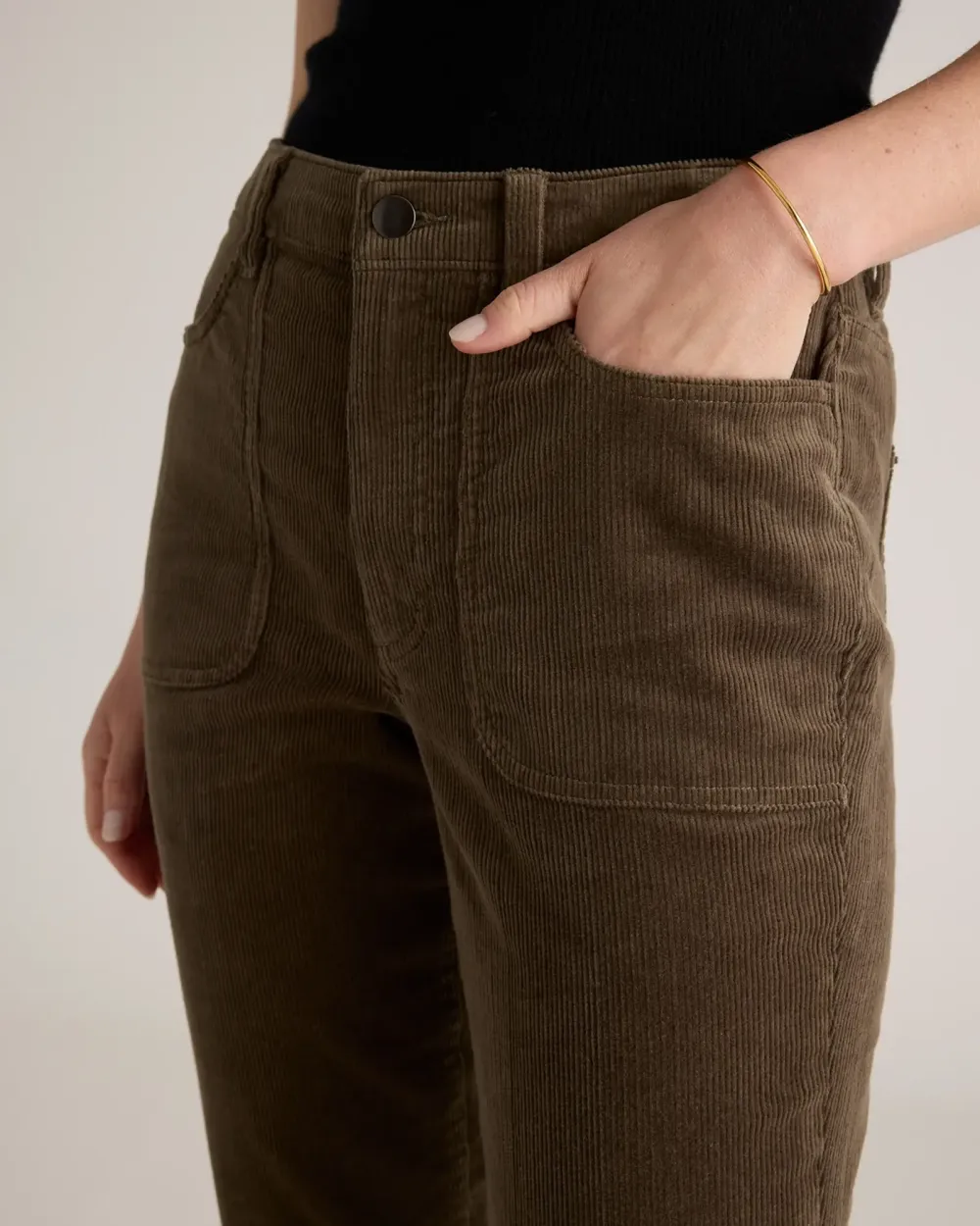 Cotton Corduroy Flare Pants