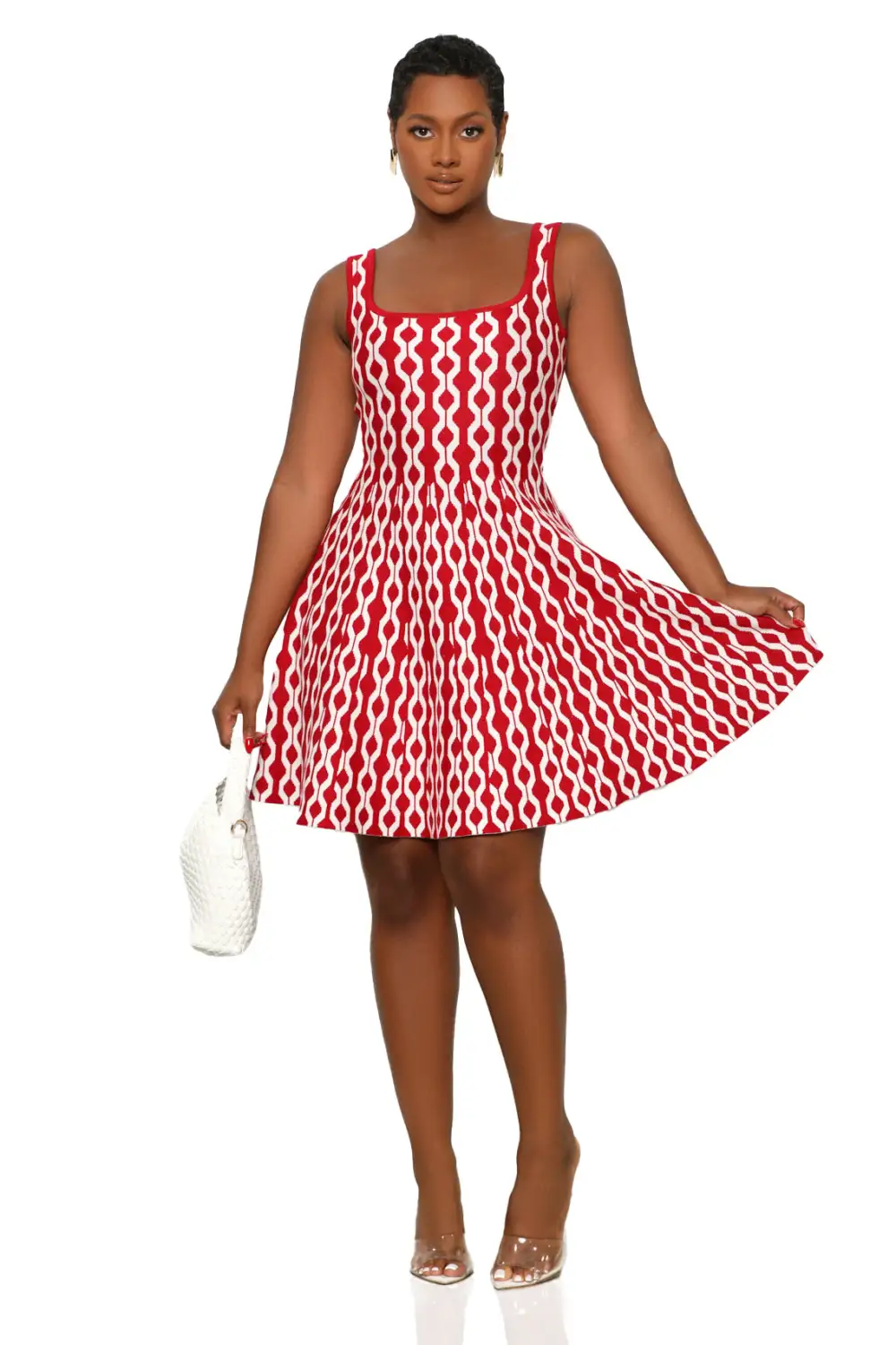Take A Twirl Dress (Red Multi)