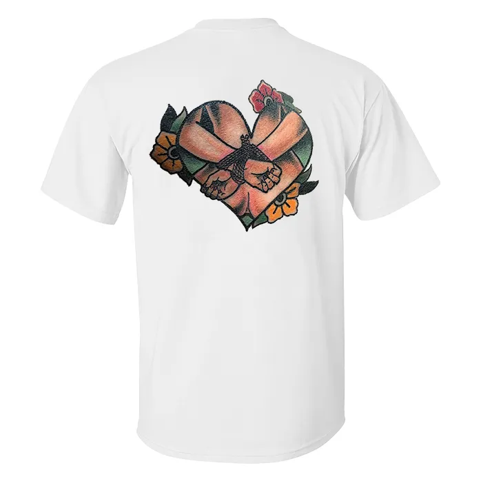 Naked Woman With Her Hands Tied Printed Men's T-shirt