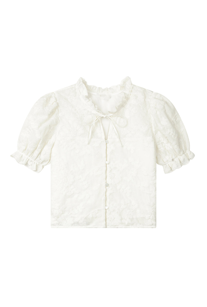 Earline Top - Ivory Lace