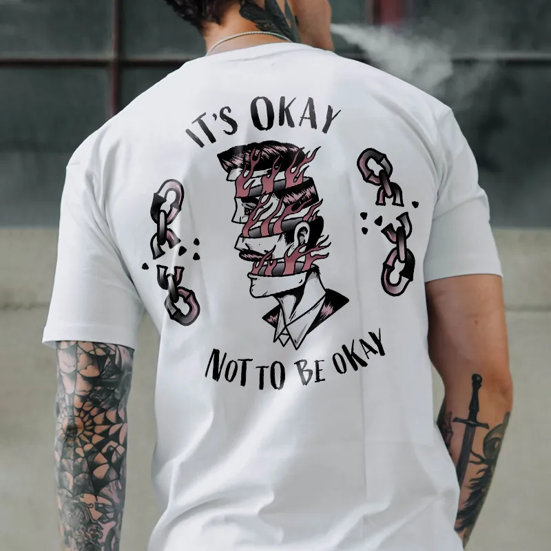 It’s Okay Not To Be Okay Broken Man Print T-shirt