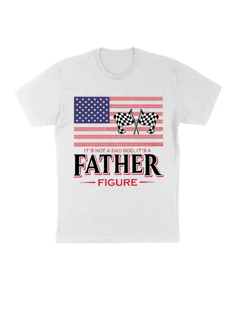 Mens It'S Not A Dad Bod It'S A Father-Figure American Flag Unisex T-Shirt