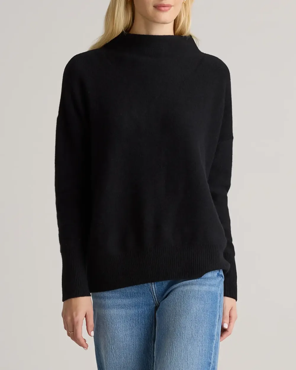 Funnel Neck Mongolian Cashmere Sweater