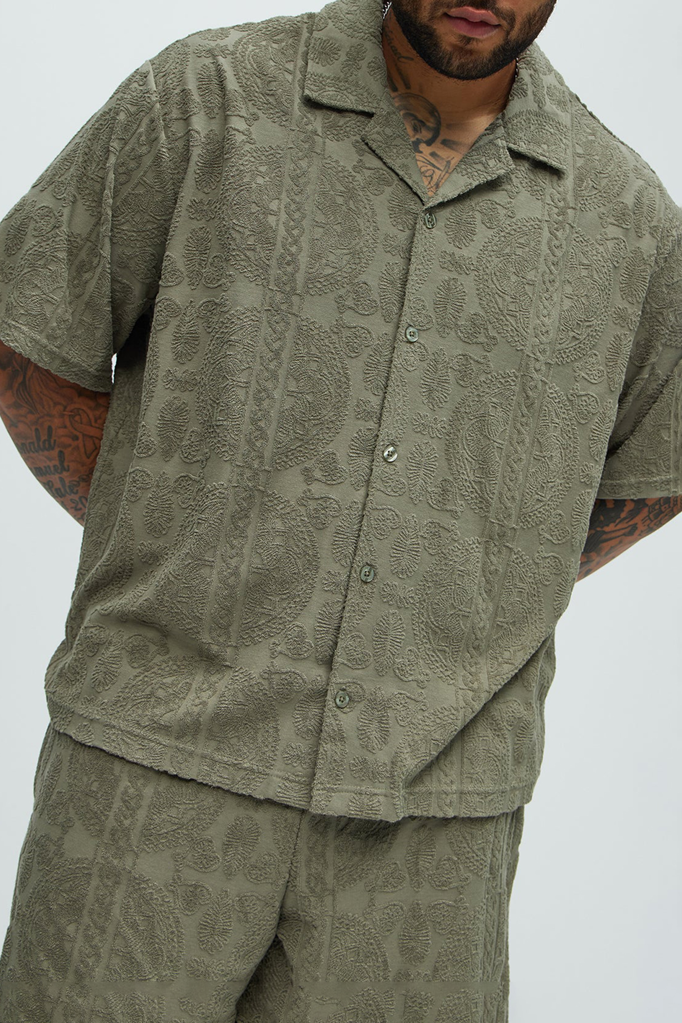 Link Textured Shirt - Cream