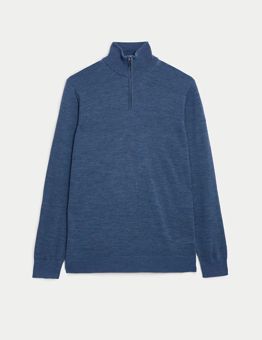 Pure Extra Fine Merino Wool Half Zip Jumper