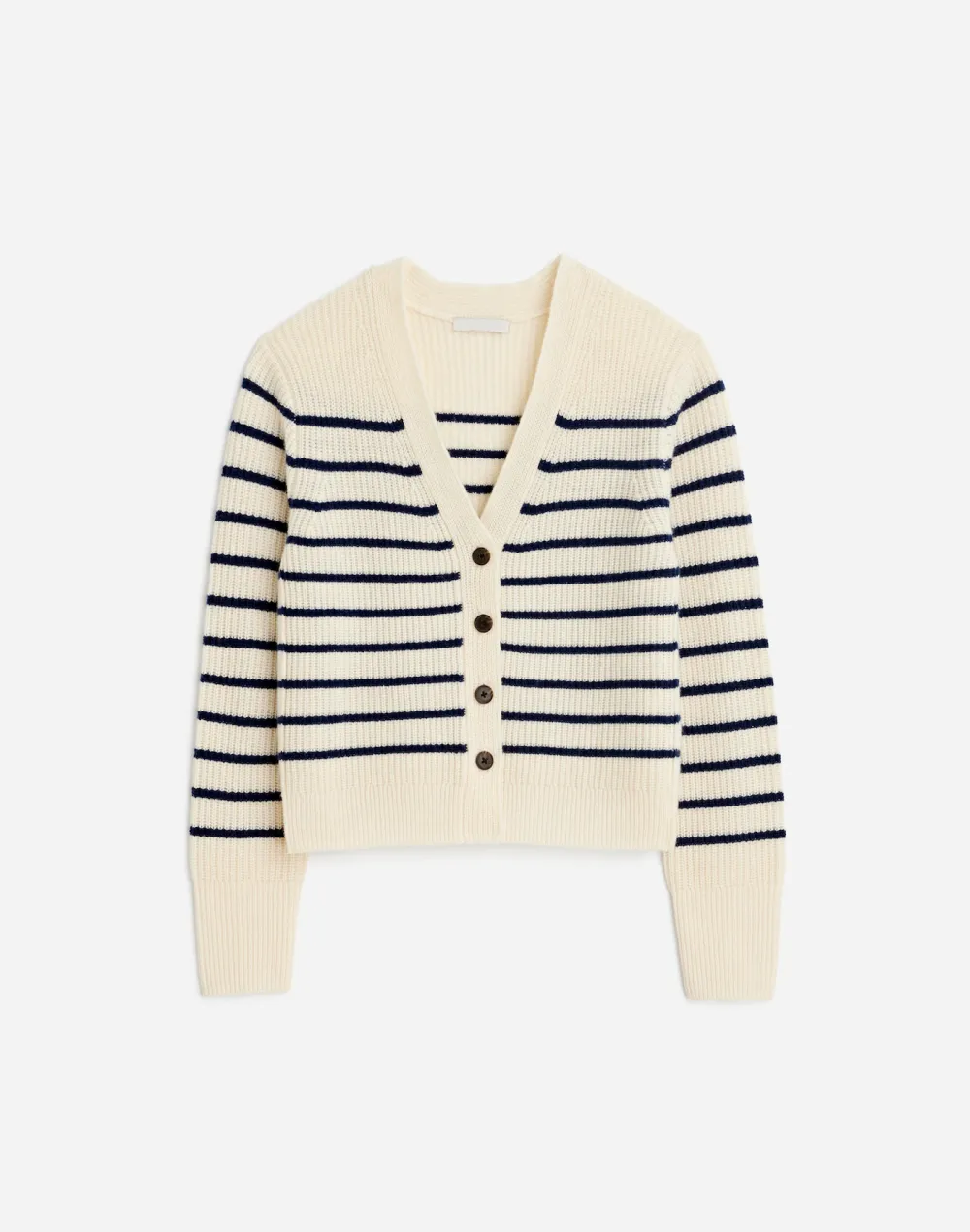 V-Neck Cardigan in Stripe