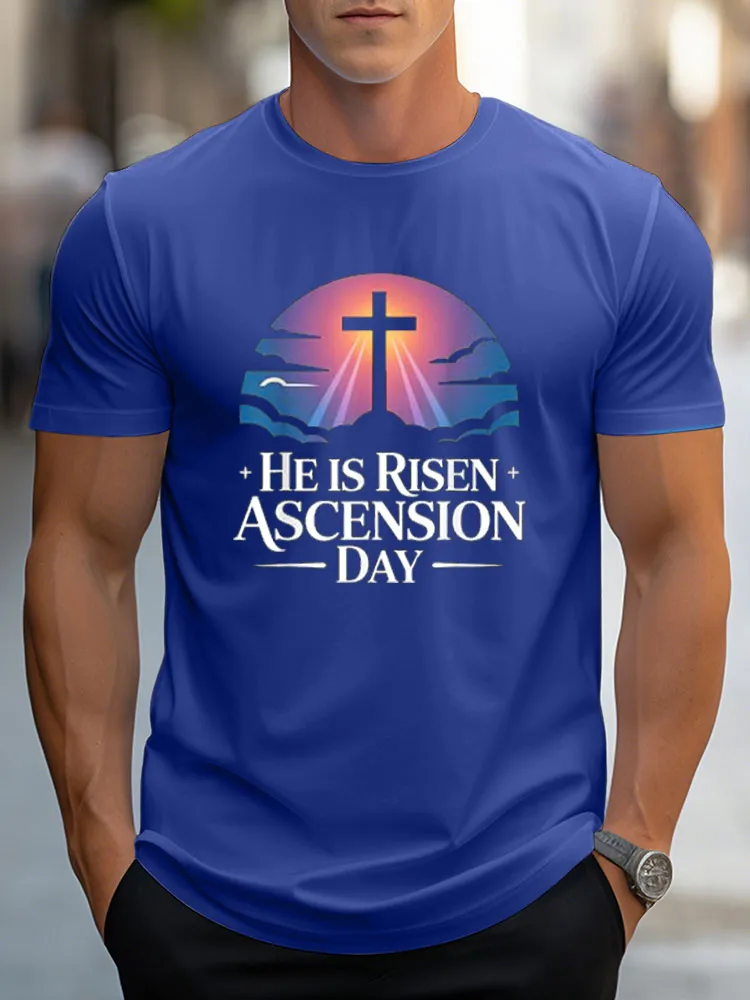 Men'S He Is Risen Ascension Day T-Shirt