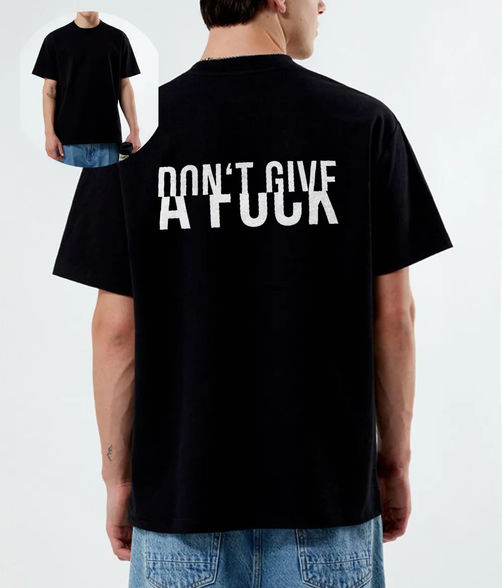 Don'T Give A Fuck Printed Men'S T-Shirt