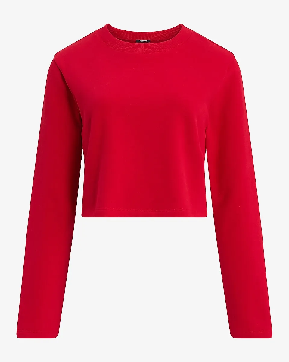 Crew Neck Cropped Sweatshirt