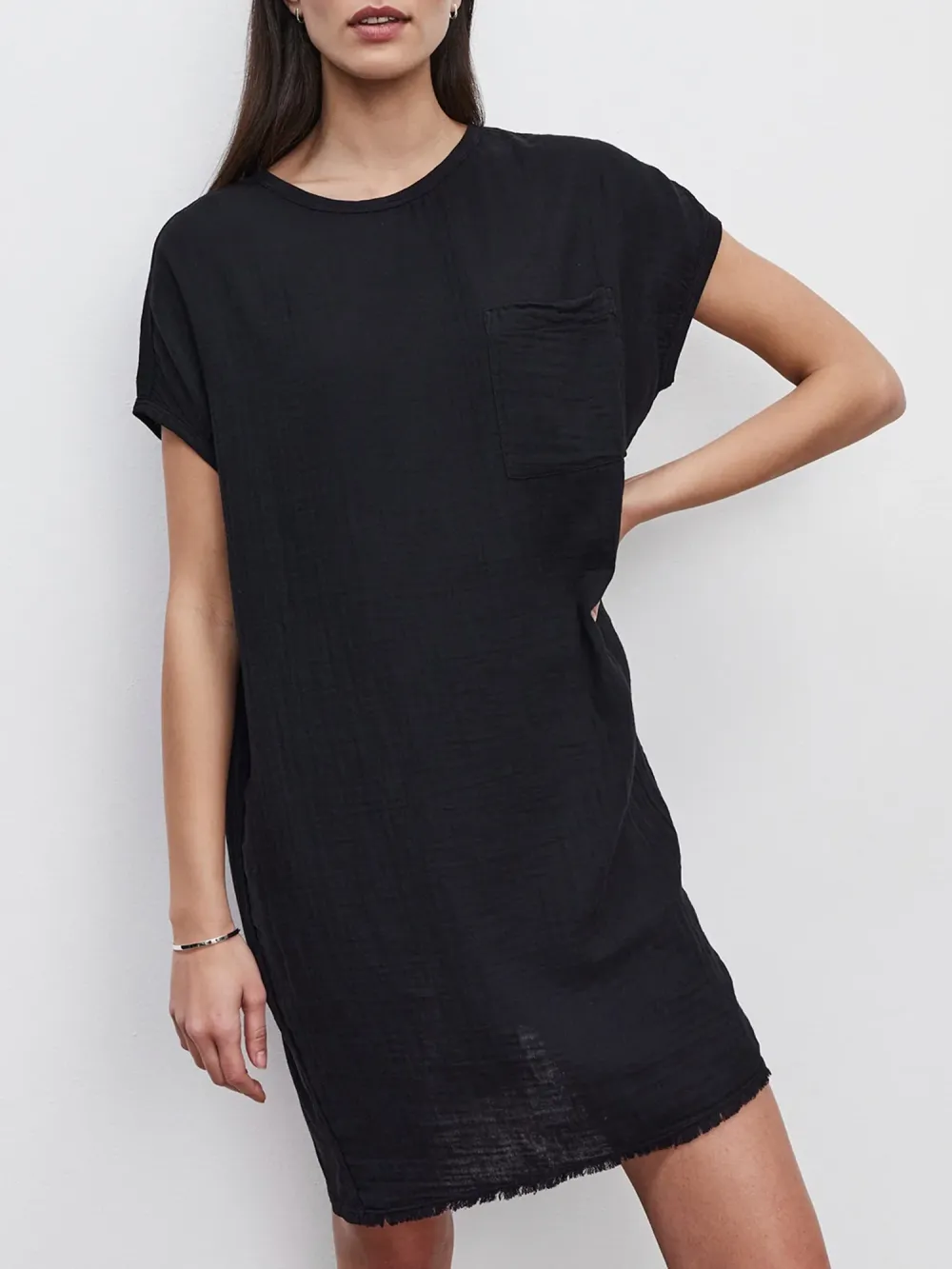 Hanna Crew Neck Black Dress