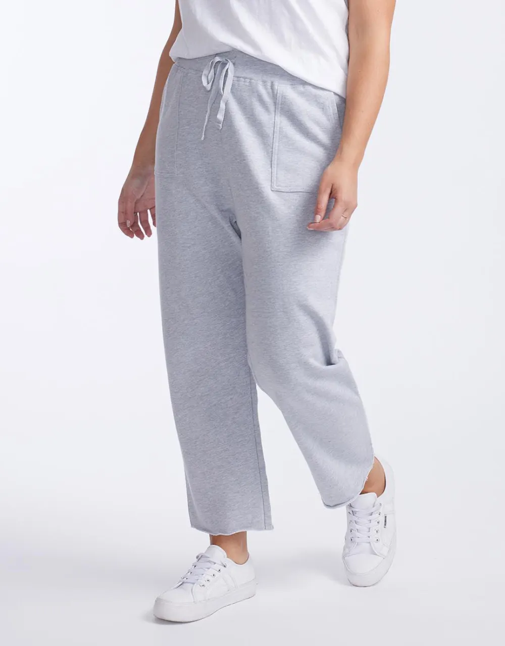 Raw Edge Lounge Pant - Grey Marle