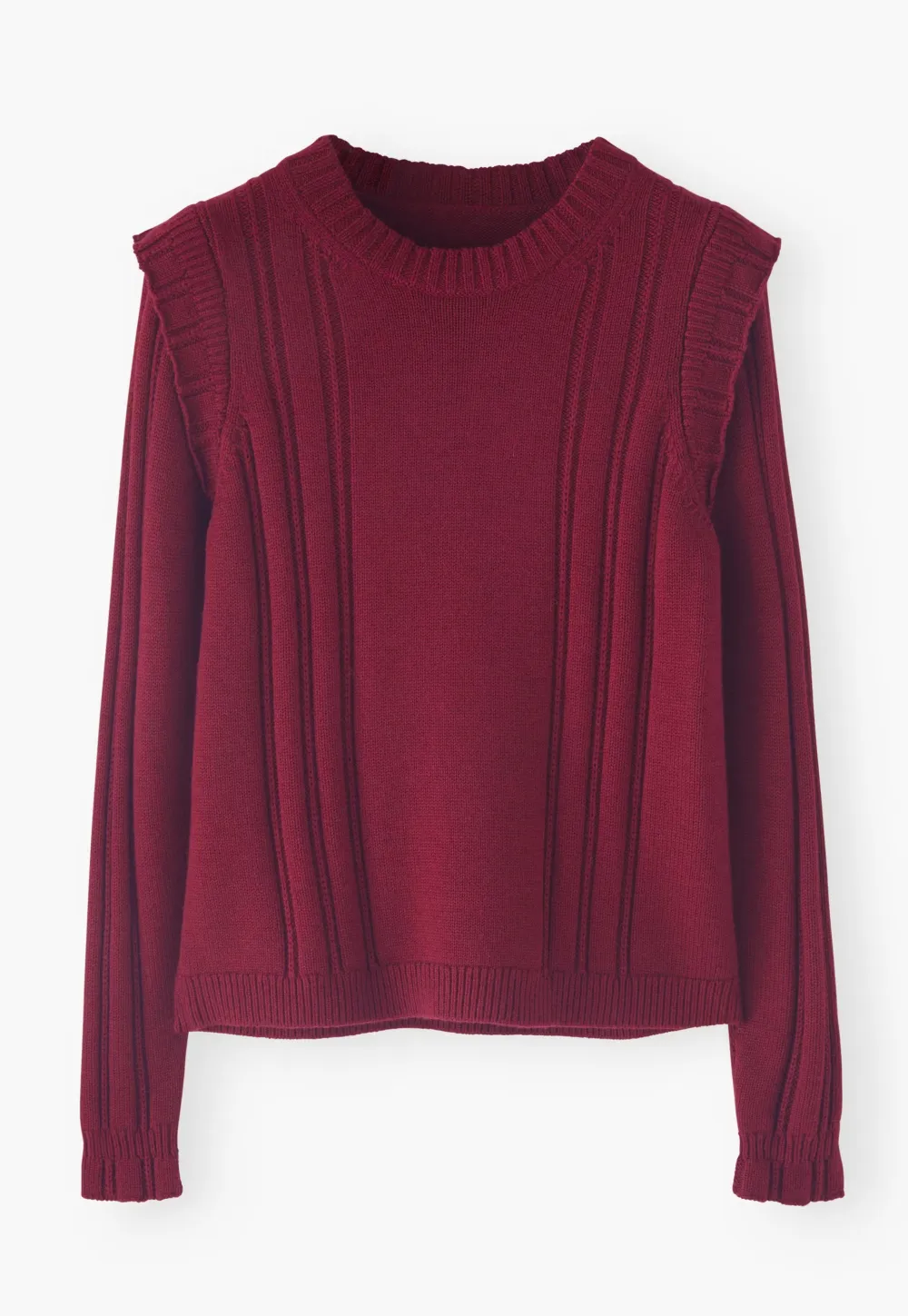 Rib-stitch sweater
Wool & organic cotton