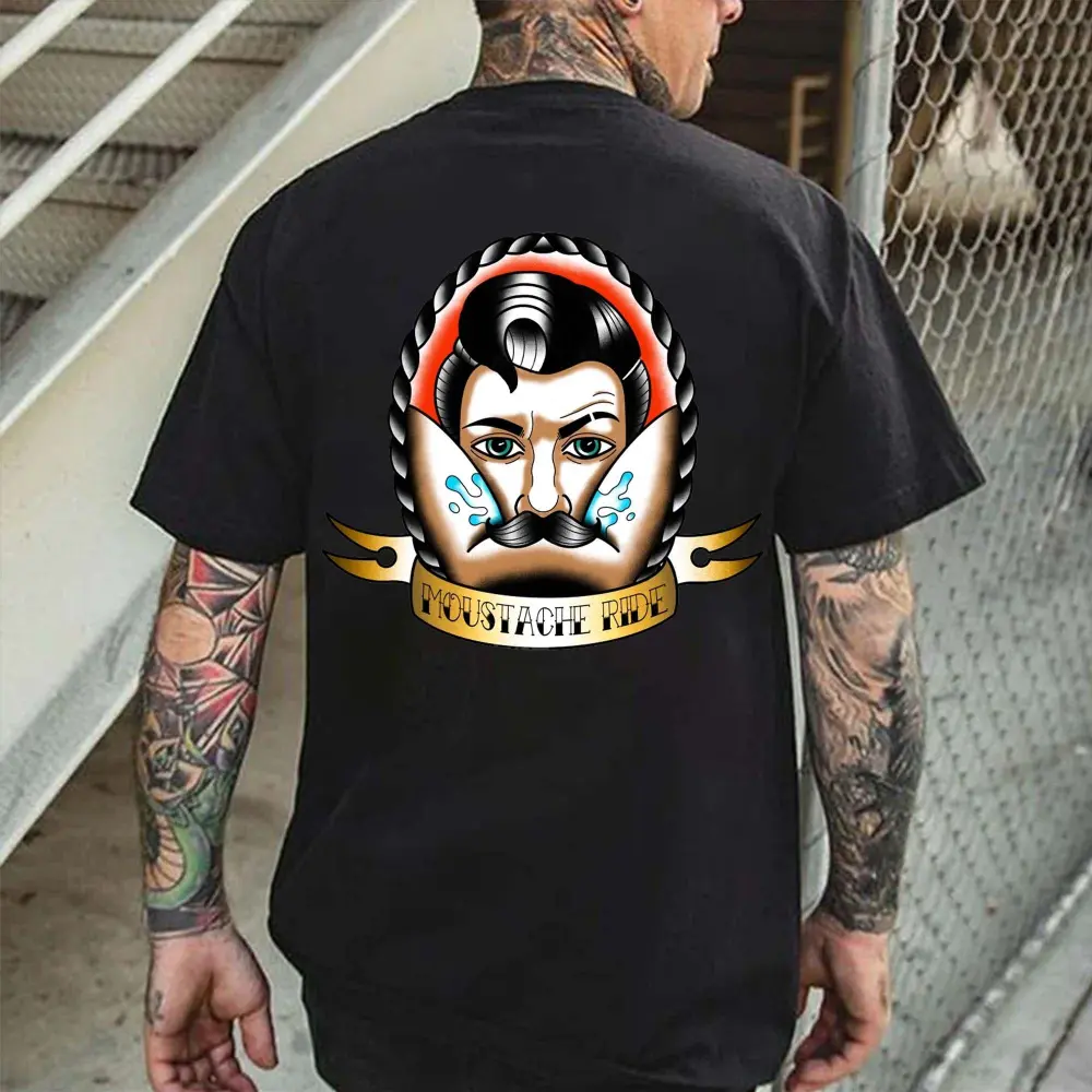 Moustache Ride Printed Men's T-shirt