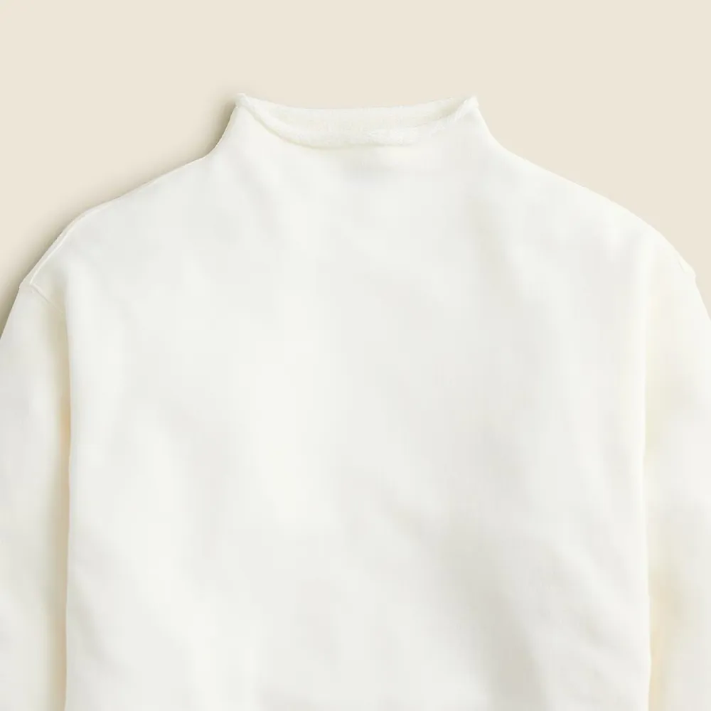 Cotton Terry Rollneck Sweatshirt