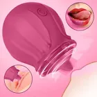 Waterproof Tongue Oral Clit Licking Rose Vibrator G Spot Dildo Women Sex Toys US