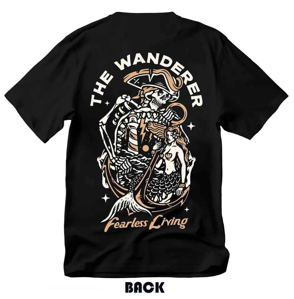 The Wanderer Fearless Living Printed Men's T-shirt