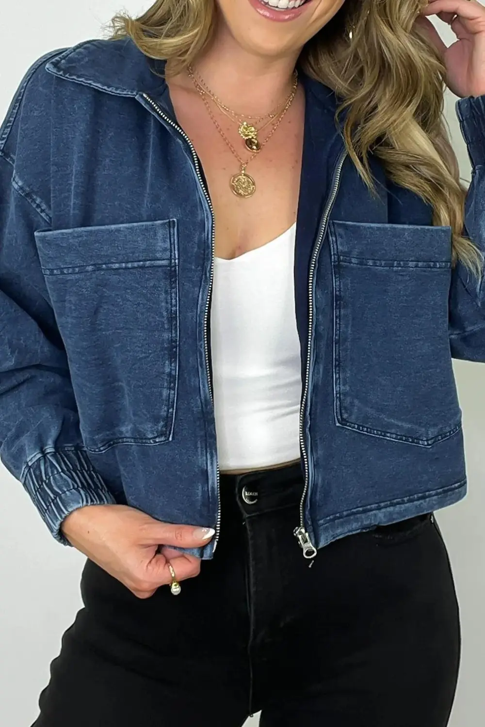 Mineral Wash Boxy Denim Jacket