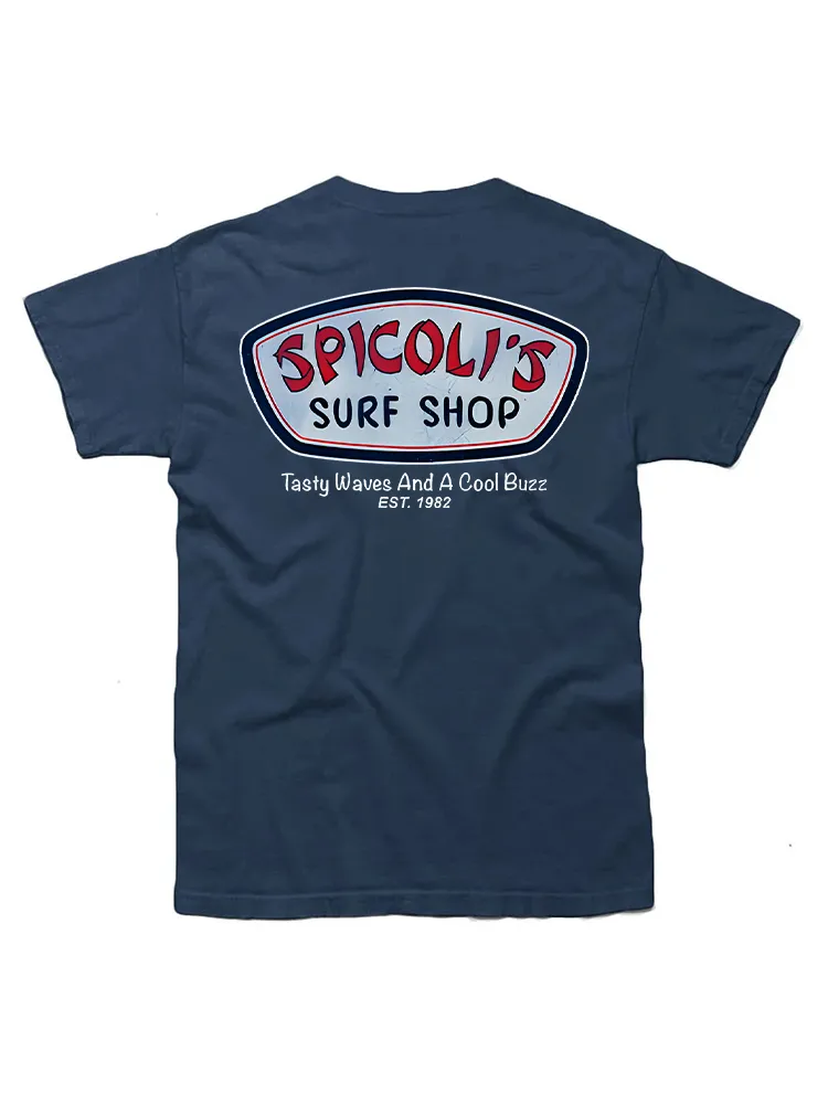 Spicoli'S Surf Shop Tasty Waves And A Cool Buzz Men'S T-Shirt