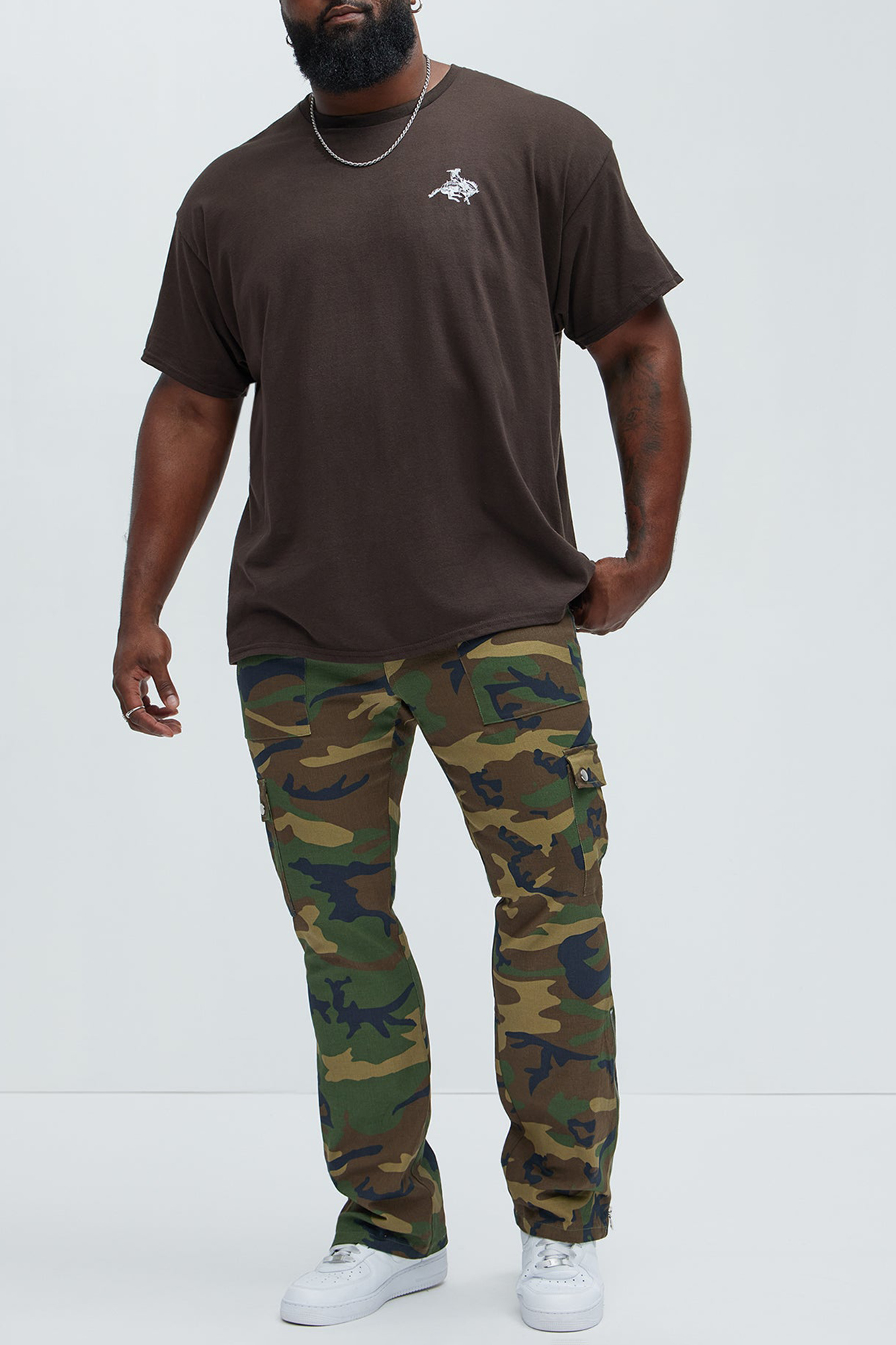 On The Verge Waxed Cargo Zipper Flare Pants