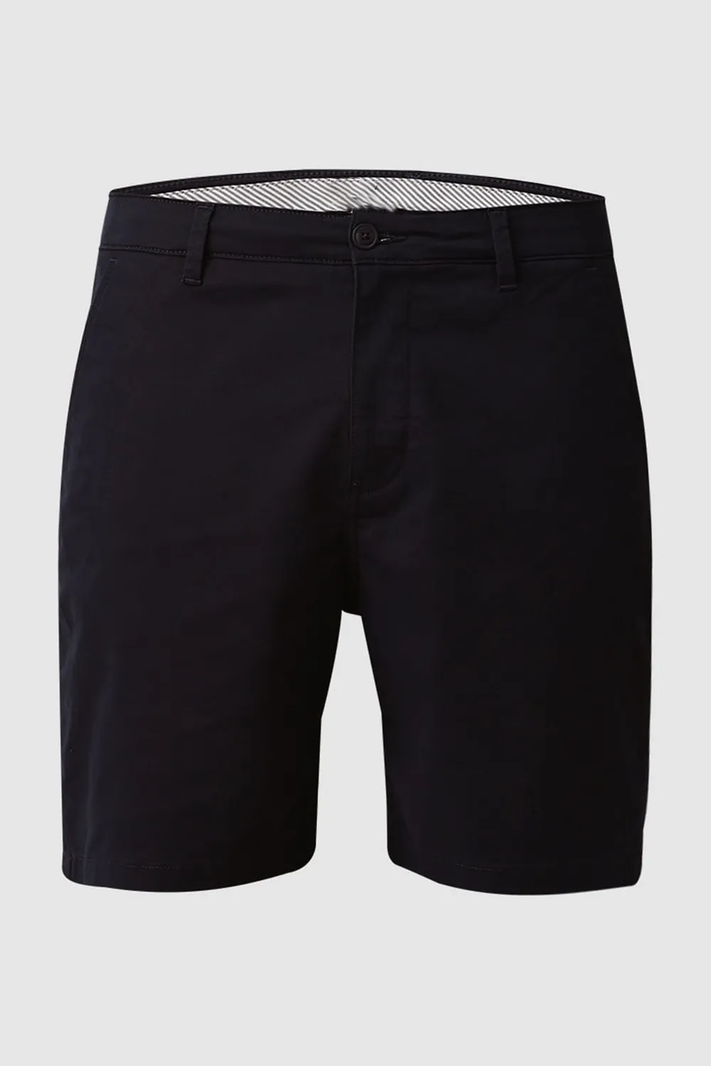 Navy Blue Mid Rise Chino Shorts