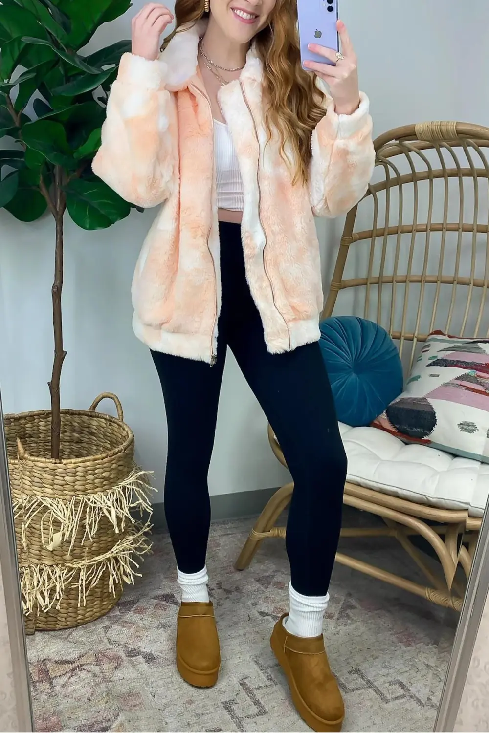 Cozy Comfort Tie Dye Sherpa Jacket