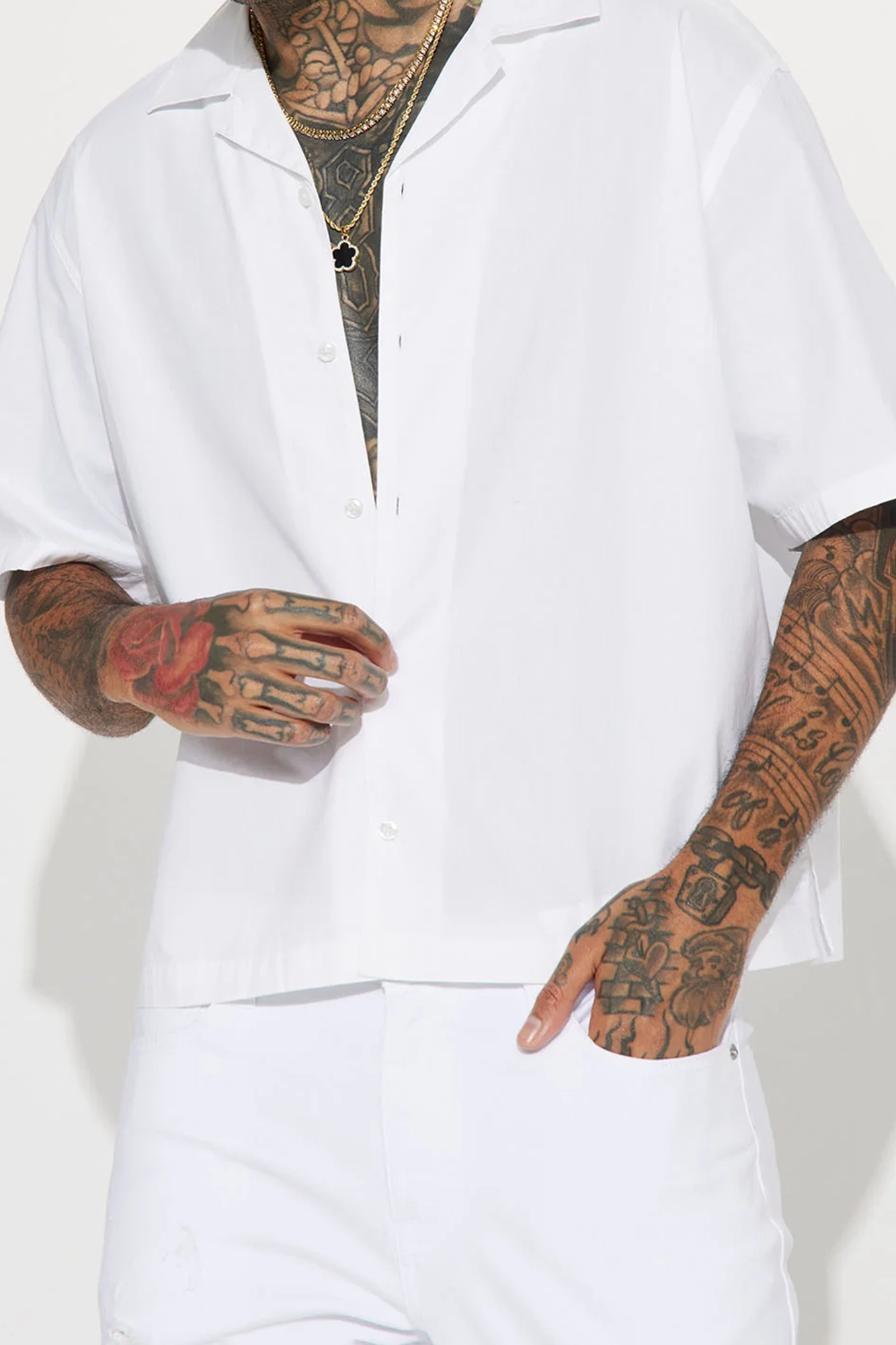 Ryland Relaxed Cuban Shirt - White