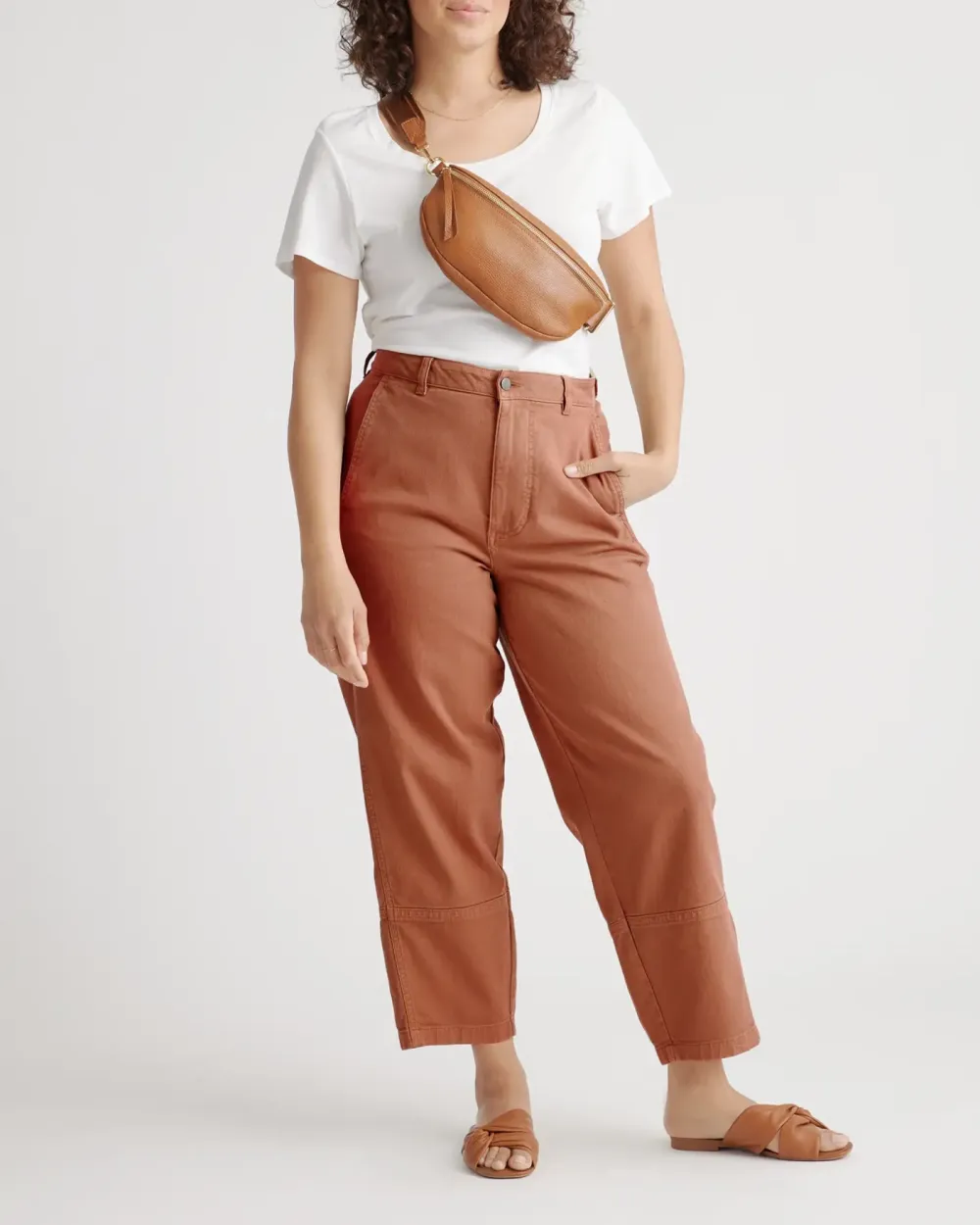 Twill Barrel Cotton Pants