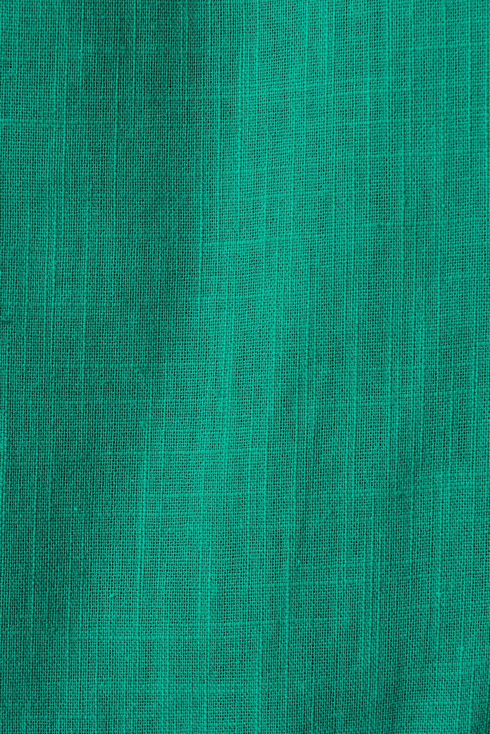 Green Half Sleeve Peplum Linen Top